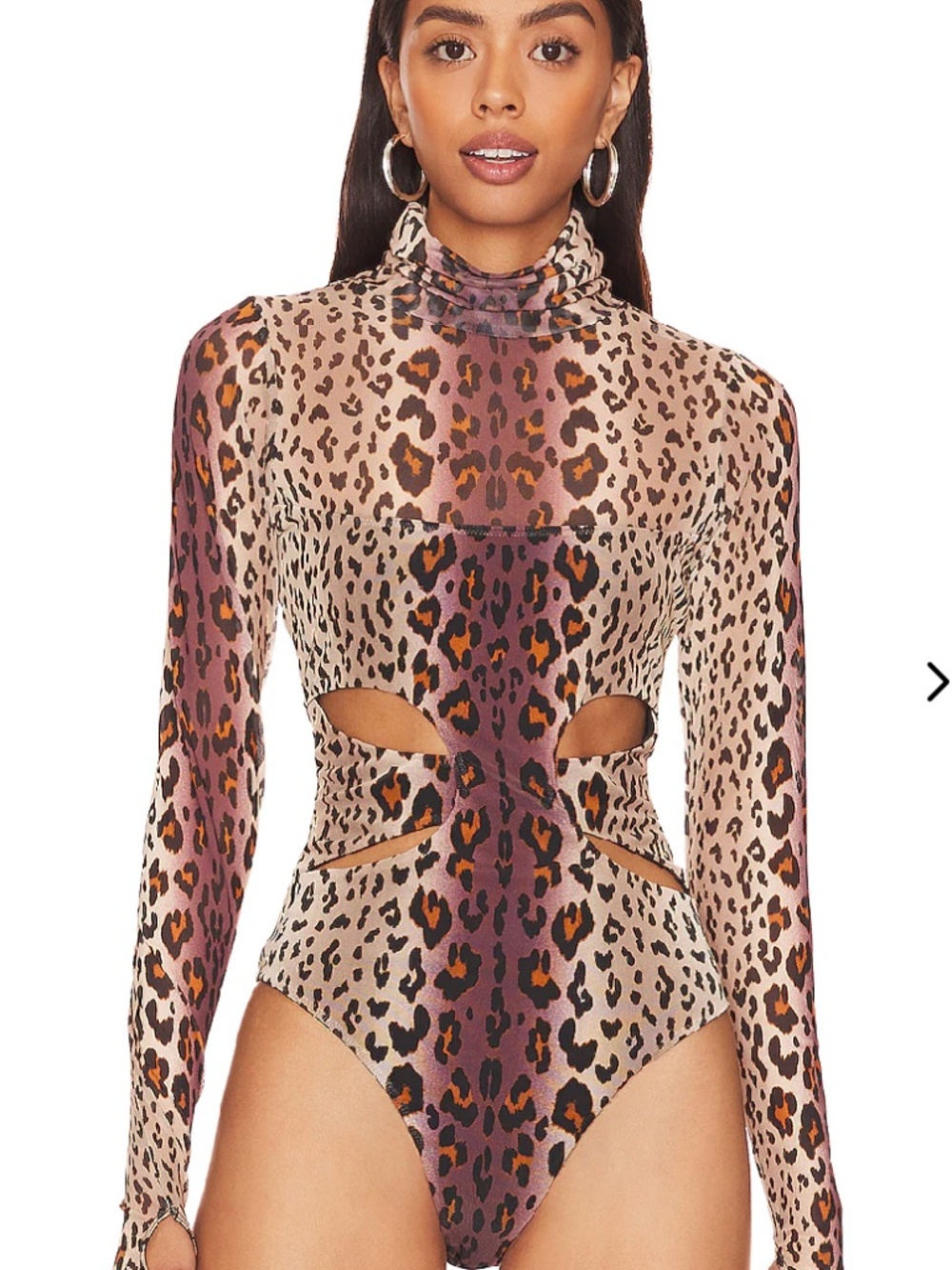 AFRM Cut-out Body suit in Leopard